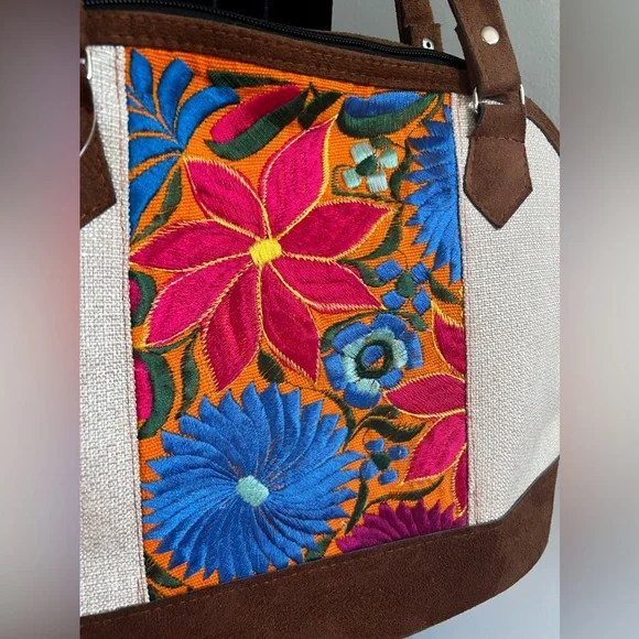Handcrafted embroidered Floral Purse - Picture 4 of 11